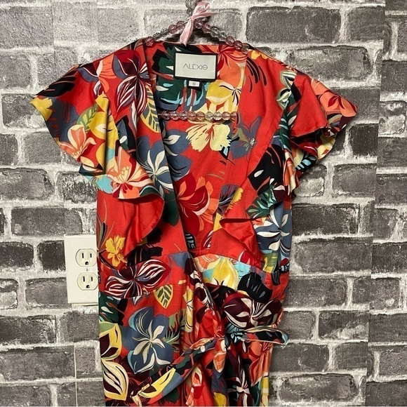 ALEXIS Janna Floral Wrap Dress red - Picture 3 of 14